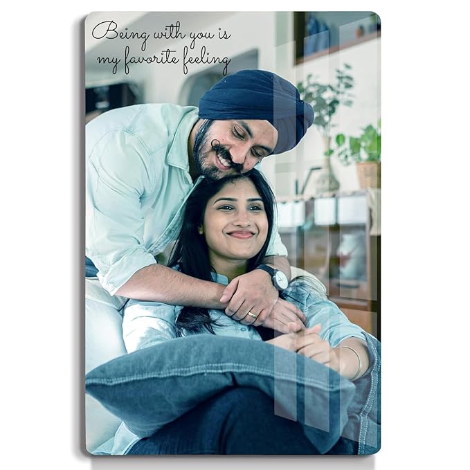 Customized Acrylic Photo Frame A4 size | Personalized Picture Frame for Tabletop | Photo Frame with Photo| Customised Gift for Birthday, Anniversary |