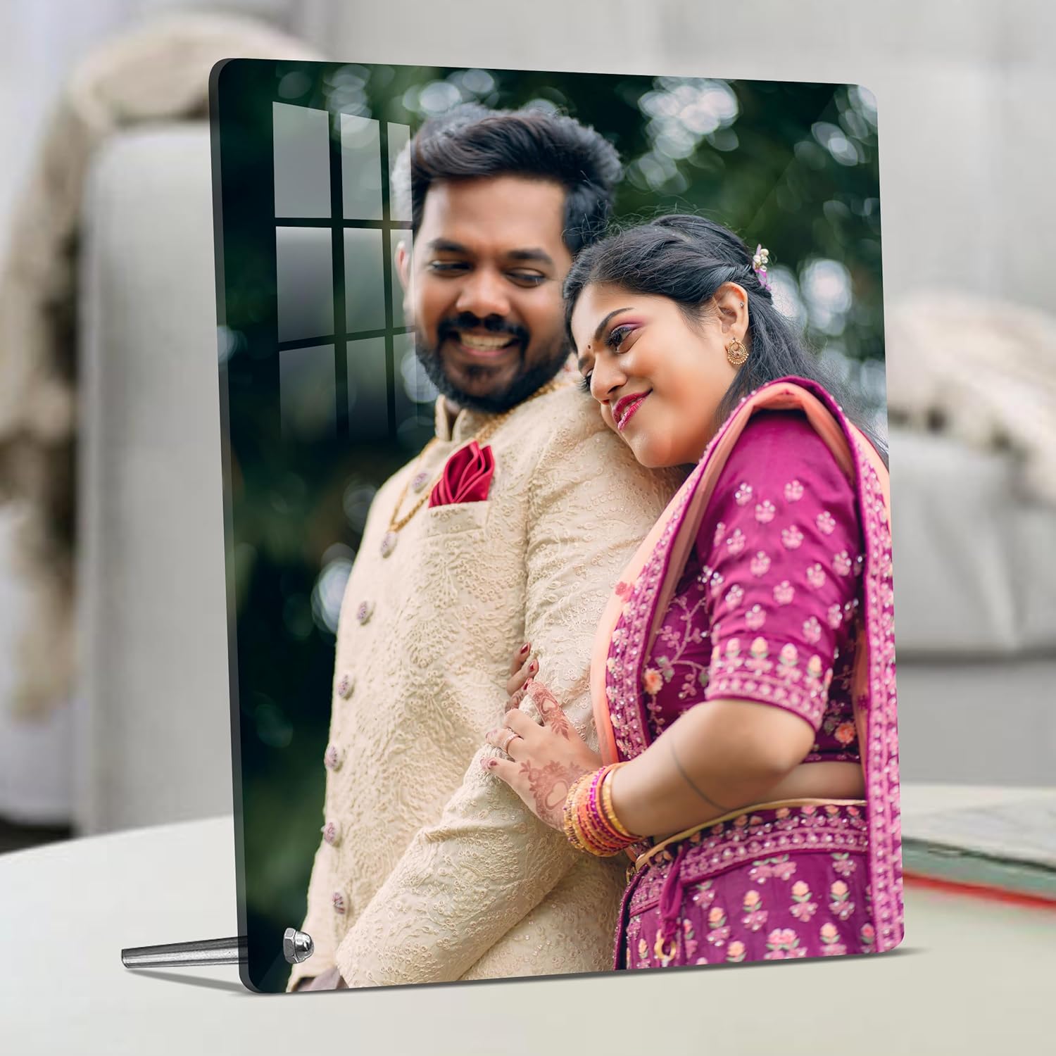 Customized Acrylic Photo Frame A4 size | Personalized Picture Frame for Tabletop | Photo Frame with Photo| Customised Gift for Birthday, Anniversary |